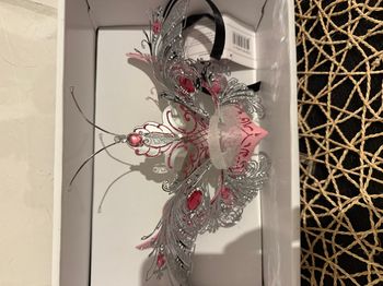 Masque de mascarade, décorations de carnaval, masques vénitiens-argent