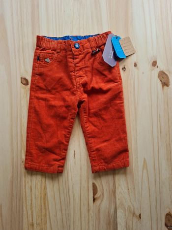 Pantalon Velours Sergent Major 6 mois Neuf