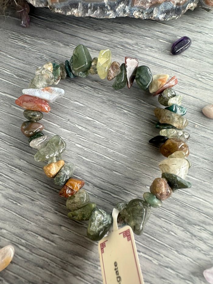 Bracelet en agate mousse d’Uruguay - Pierre véritable - photo numéro 3