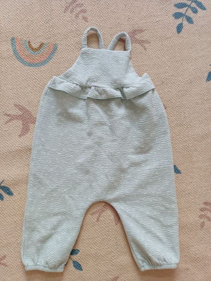 Salopette barboteuse combi vert pastel 18 mois