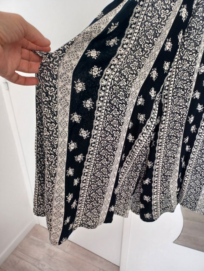 Robe longue vintage noire et blanche taille S - photo numéro 3