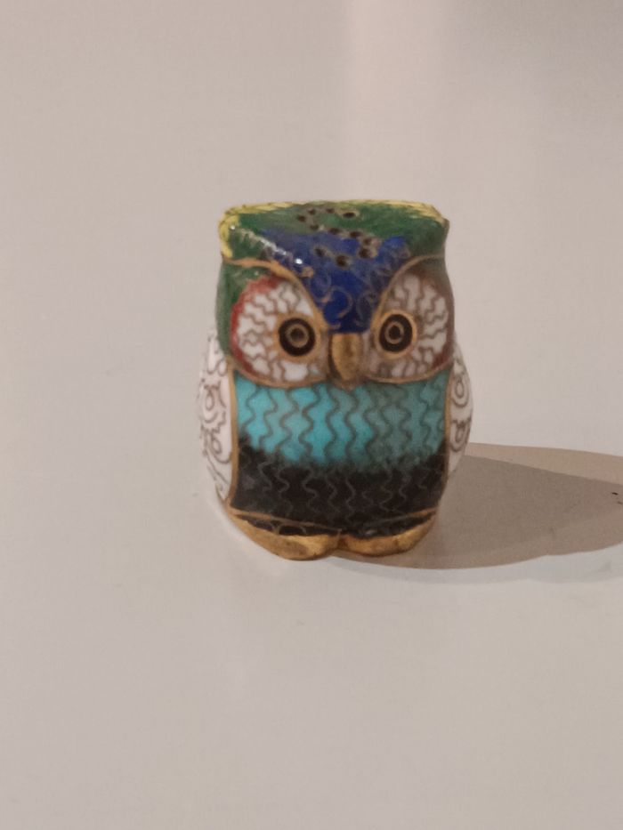 Salière chouette cloisonnée - photo numéro 7