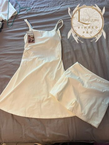 Robe blanche + son short Halara TS