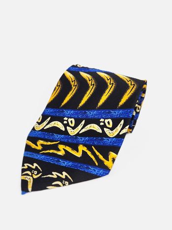 Cravate JO Sidney 2000 à motifs, couleur noir, Collection