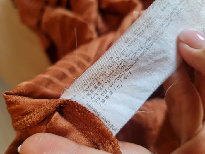 Robe classe couleur rouille Mango Taille 34 - photo numéro 6