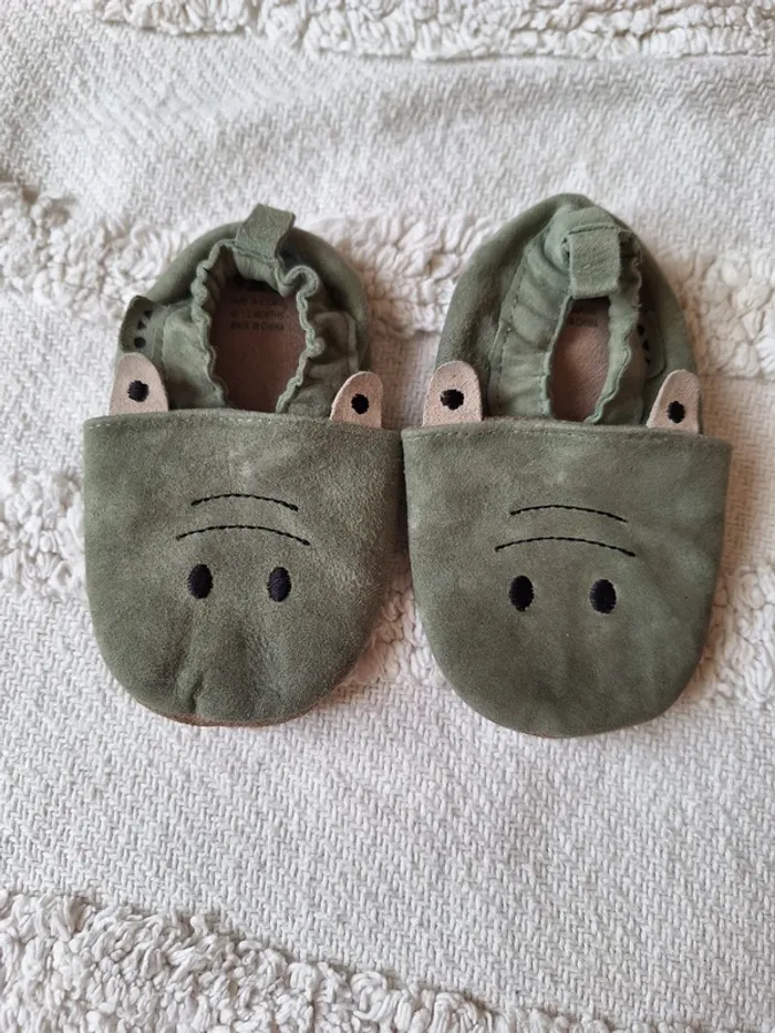 Chausson cuir bébé 6-12 mois