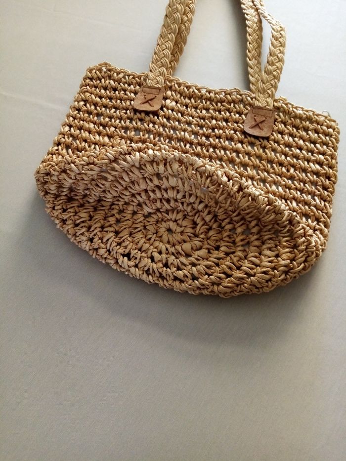 Sac de plage en paille - photo numéro 4