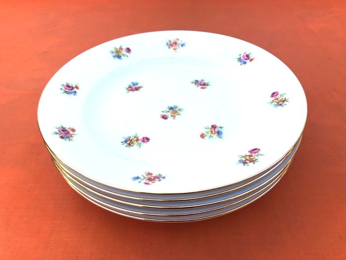 5 assiettes creuses anciennes  Porcelaine P.N France - photo numéro 6