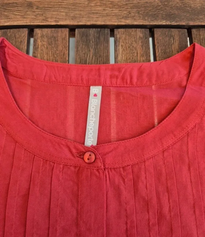 Blouse rouge Blancheporte Neuve T.38 - photo numéro 5