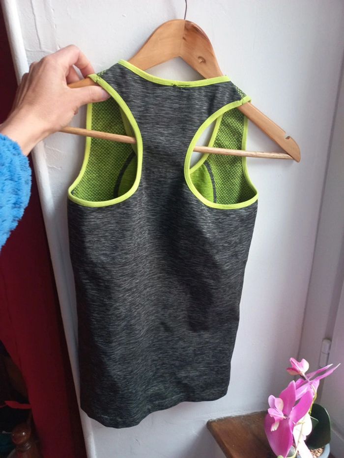 Lot 2 débardeurs fluo et gris, respirants femme TU 36 a 38 - photo numéro 5