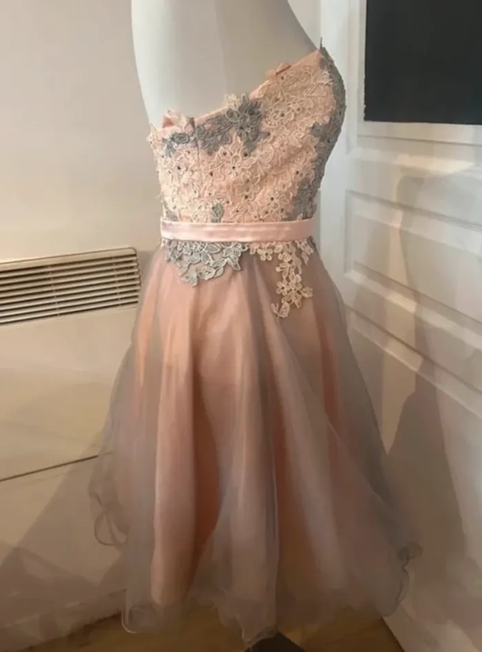 Sylfany robe bustier dentelle tulles  chic habillée cérémonie taille 36 - photo numéro 7