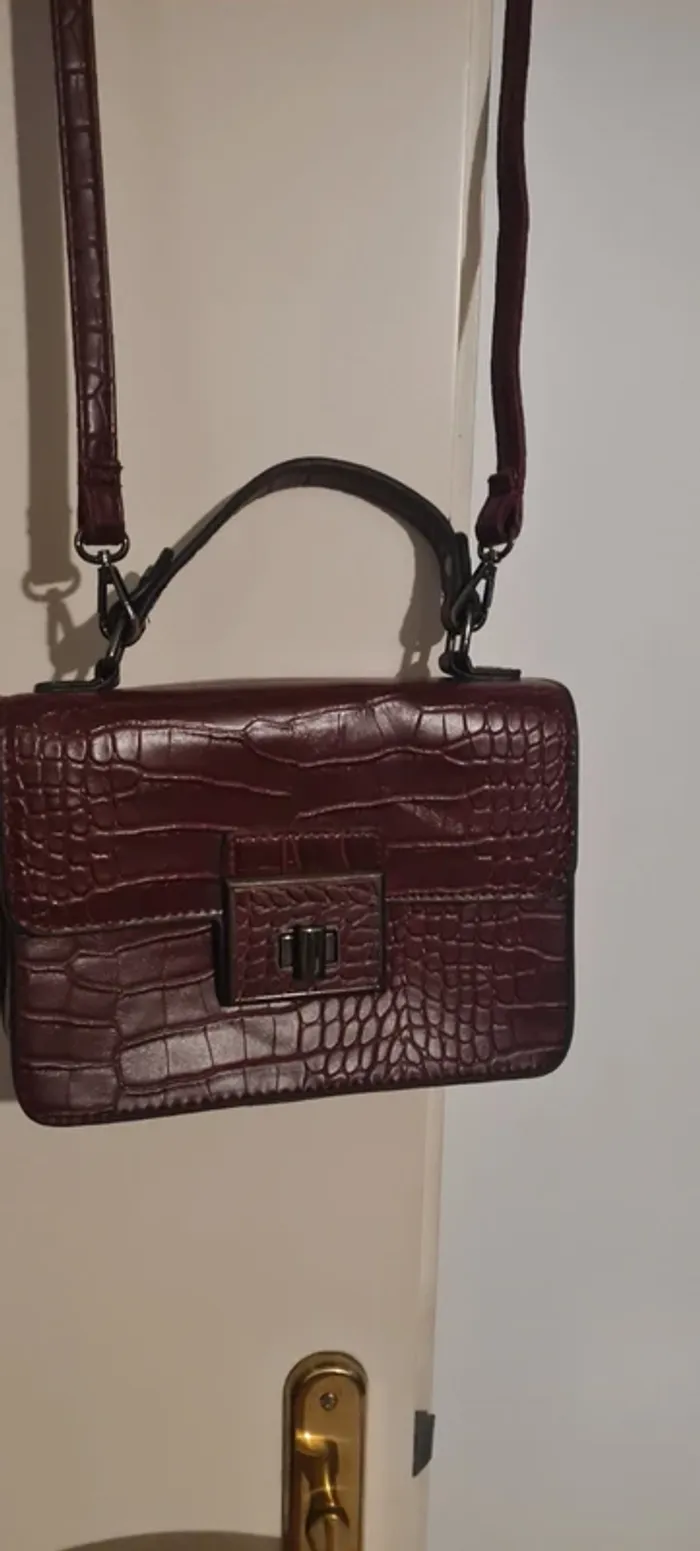 Petit sac bandoulière bordeau - photo numéro 2