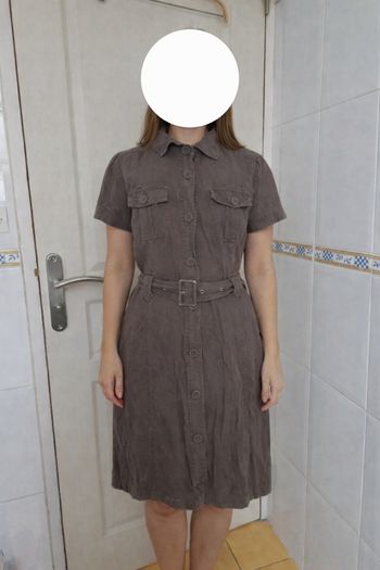 Jolie robe en lin marron femme taille M/38