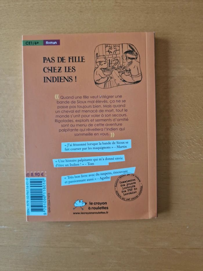 Livre Pas de filles chez les indiens ! en TBE
Éditions le crayon à roulettes - photo numéro 2