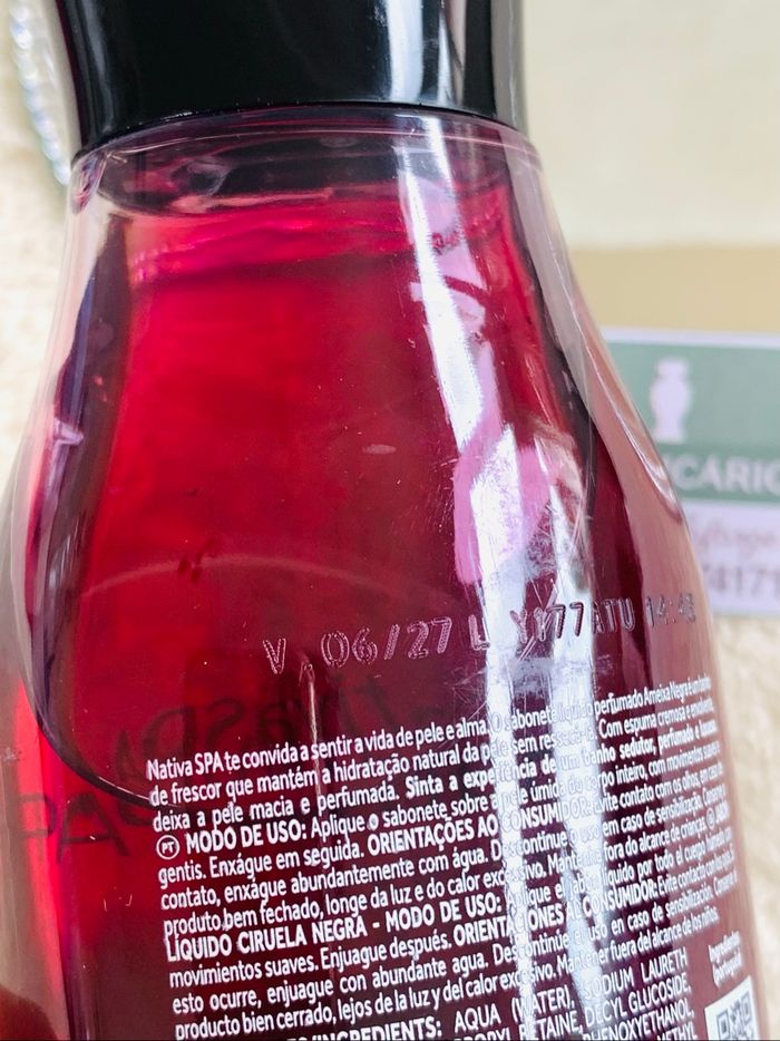 Jabón líquido perfumado Nativa Spa Ameixa Negra OBoticario - photo numéro 3