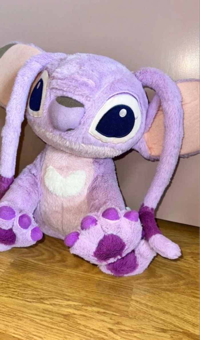 Grosse peluche Angel Stitch Rose - Disney neuve avec étiquette - photo numéro 2
