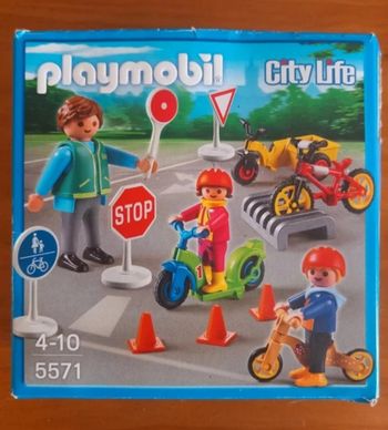 Playmobil city life 5571 agent de sécurité routière avec enfants