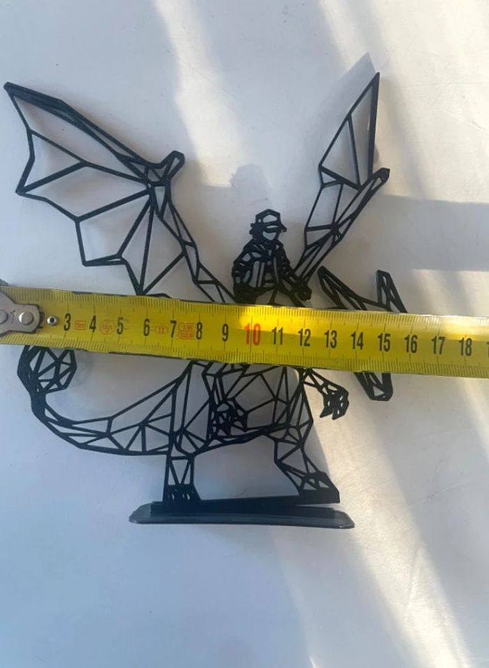 Décoration Pokémon Sacha et Dracofeu avec son support - photo numéro 4