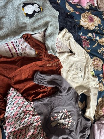 👗 Lot de 6 robes manches longues – Automne/Hiver – Taille 6 mois 🍁