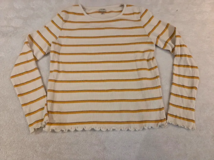 T shirt manches longues rayures jaunes