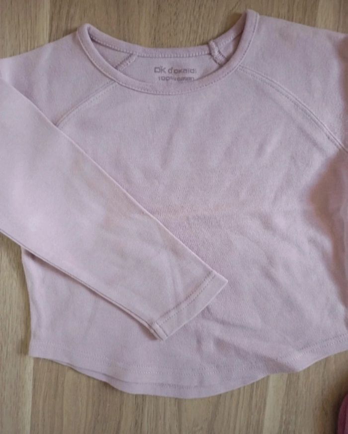 T-shirt manches longues coton gilet fermeture éclair obaibi 3 ans jean DPAM 3 ans broderie - photo numéro 3