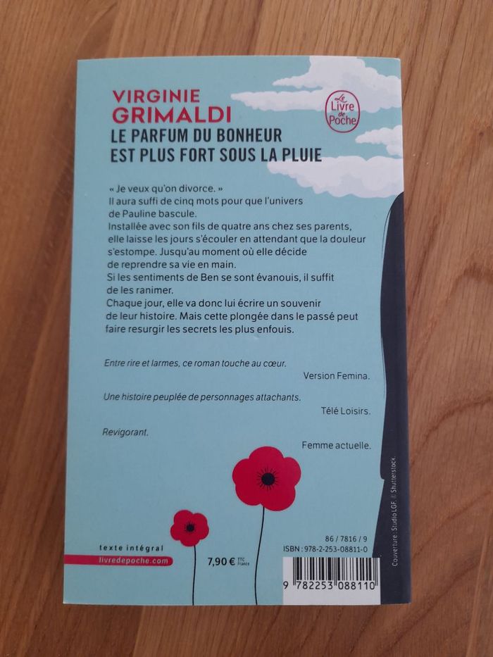 Livre "Le parfum du bonheur est plus fort sous la pluie"