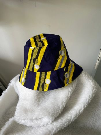 Bob réversible wax marine et jaune rond