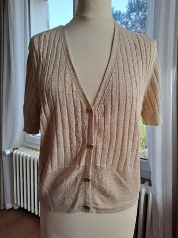 pull écru fil doré kiabi 46