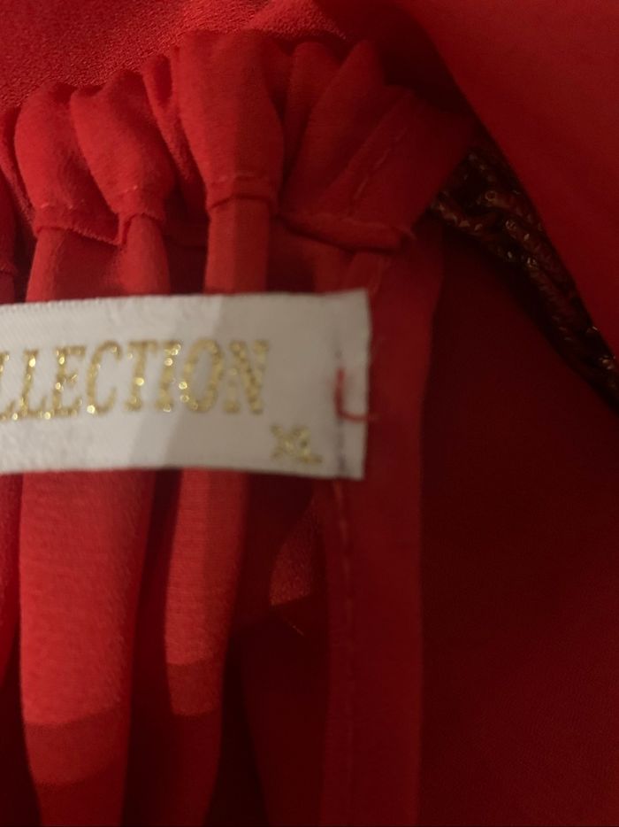 Top fantaisie rouge CC Collection tres bon état XL - photo numéro 10