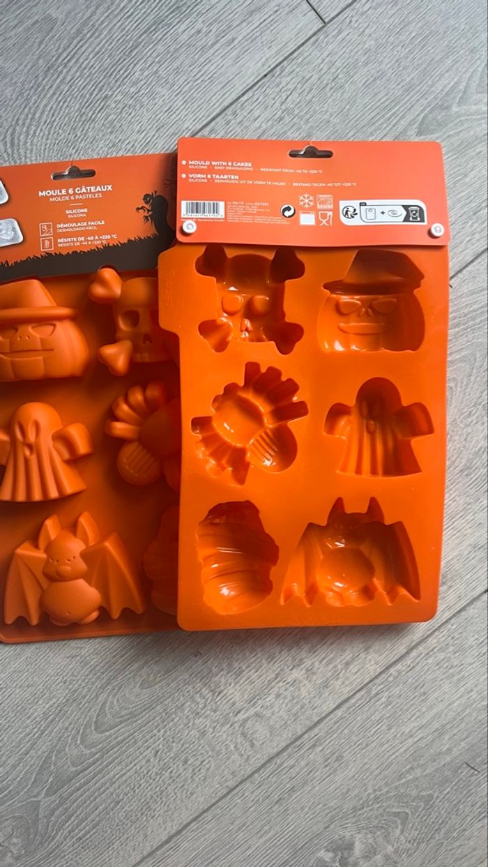 Lot de 2 moules en silicone pour Halloween - photo numéro 3