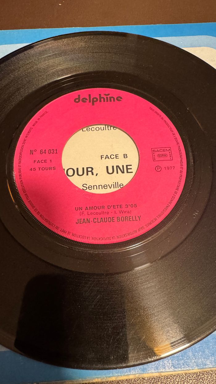 Vinyle 45 Tours, Jean Claude Borelly – Un Amour D'Été - photo numéro 4