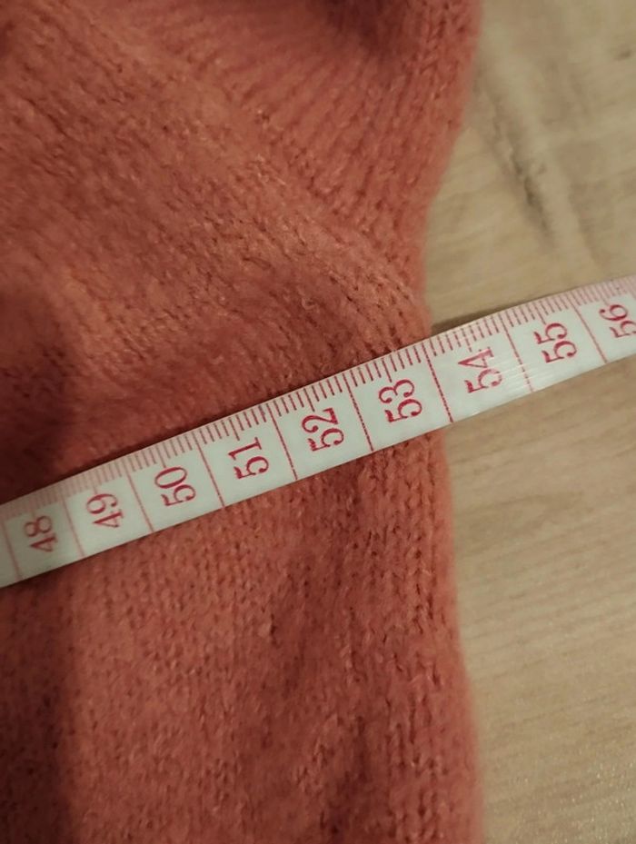 Pull col V long corail Blancheporte femme 48 - photo numéro 5