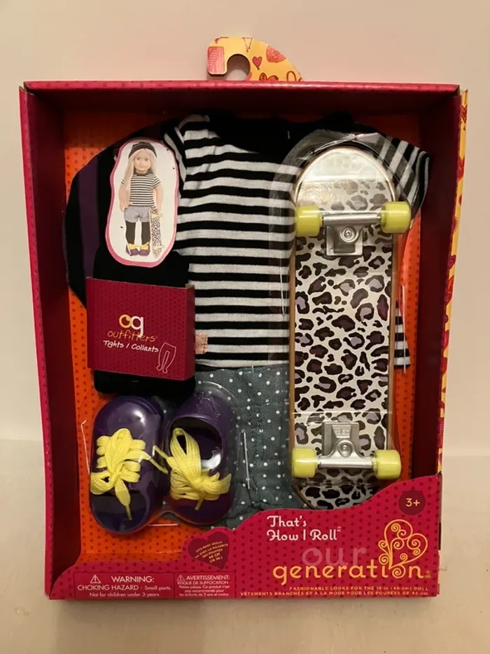 Tenue de skateuse pour poupée