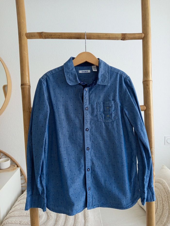 Chemise bleue Okaïdi 10 ans
