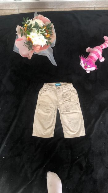 Pantalon 3 ans crème rayures