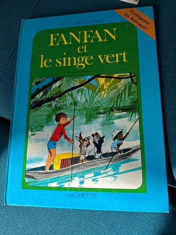 Livre ancien Fanfan et le Singe Vert Protégeons les animaux Grands albums Hachette Pierre Probst