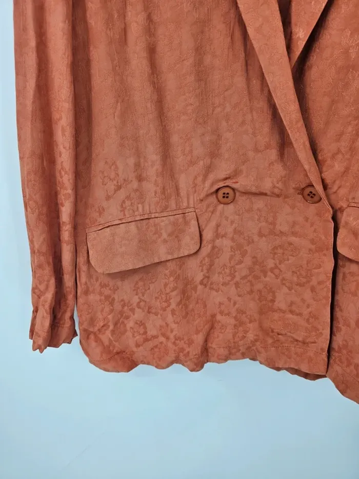 Veste blazer La Fée Maraboutée - Orange rouille – Taille 36 – Neuve avec étiquette - photo numéro 3