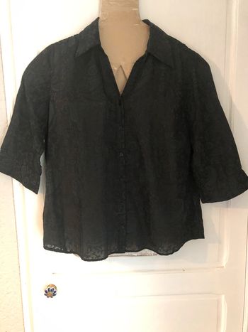 AN42-Blouse imprimée tissus froissé T 46