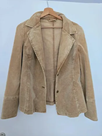 Veste velours beige