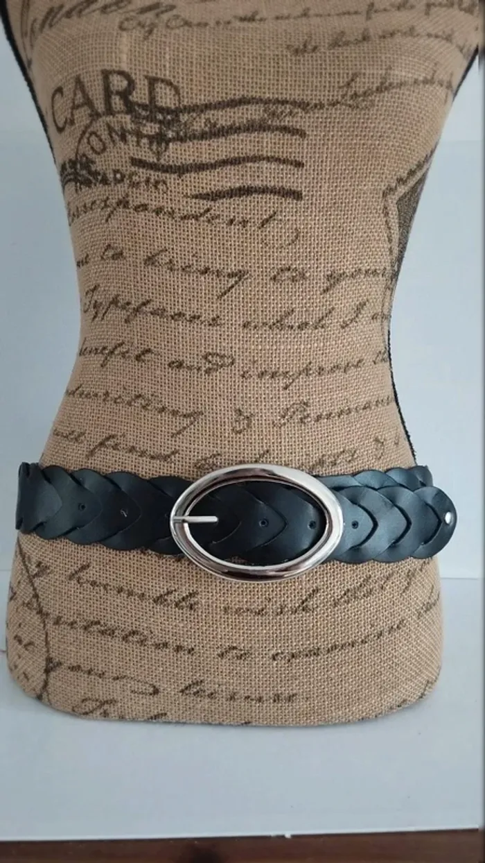 Ceinture noire croisée 90 cm - photo numéro 2