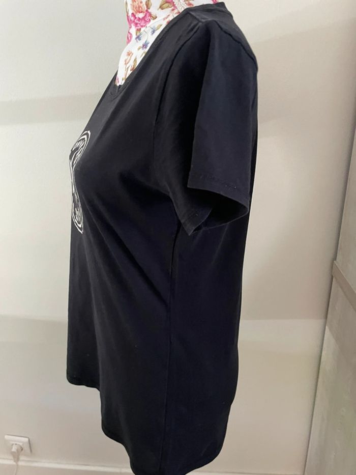 T-shirt converse femme noir logo blanc - photo numéro 4