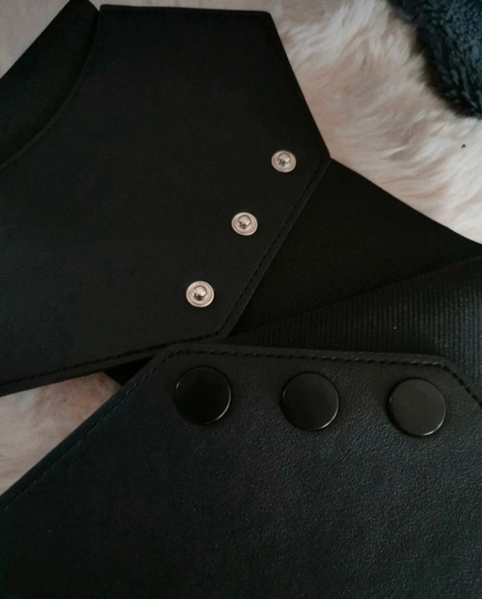 A41 ceinture gaine corset vintage rétro ajustable noire - photo numéro 5