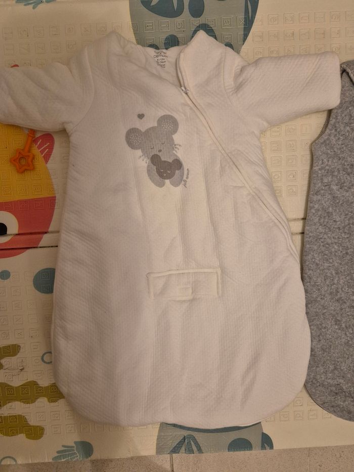 Gigoteuse manche longue blanc okaidi de 6 à 12 mois