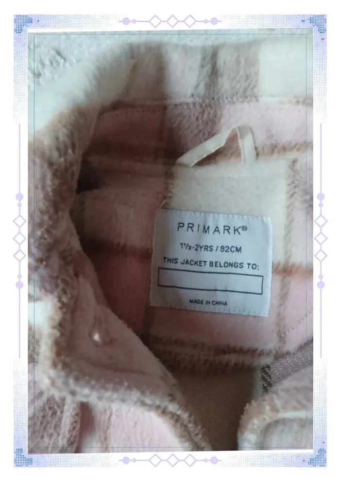 Veste surchemise à carreaux fille - photo numéro 3