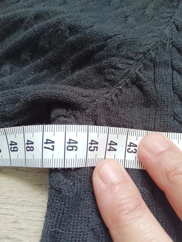 Pull en maille torsadée Charter Club – Taille L - Noir - photo numéro 7