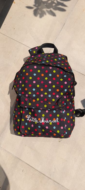 🎒 Sac à dos Little Marcel – Pois multicolores