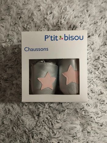 Chaussons en cuir p'tit bisou ⭐