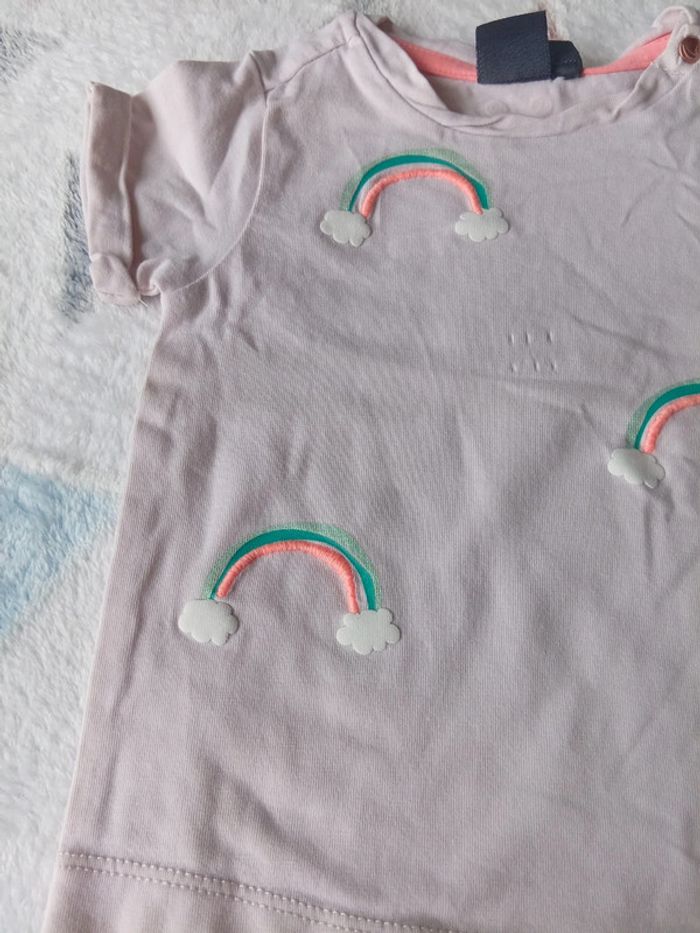 T-shirt rose arc en ciel - photo numéro 3