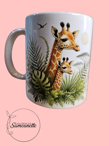 Tasse girafe savane