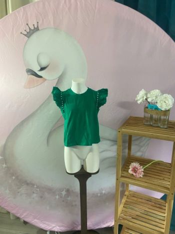 T-shirt crop top fille 10 ans avec perles